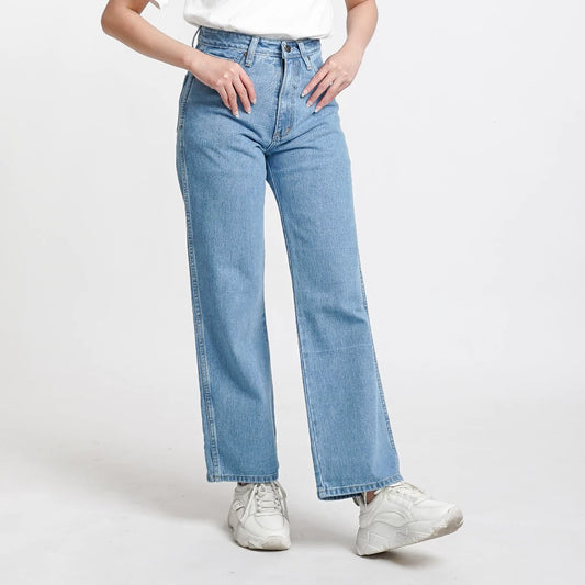 Sky Blue Wide Leg Jeans