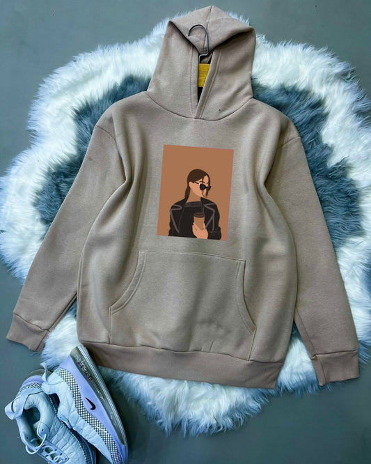 BEIGE HOODIE COFFE GIRL