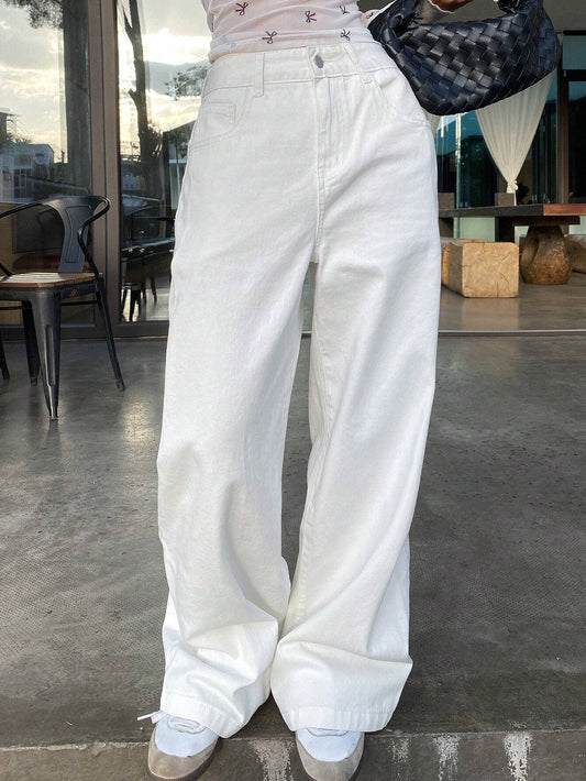White Wide Leg Jeans