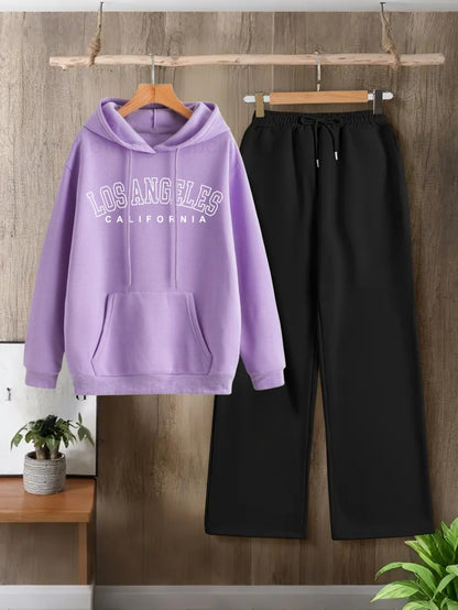 LILAC HOODIE LOSS ANGELES-BLACK FLAPPER