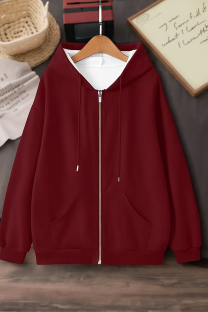 Maroon Zipper