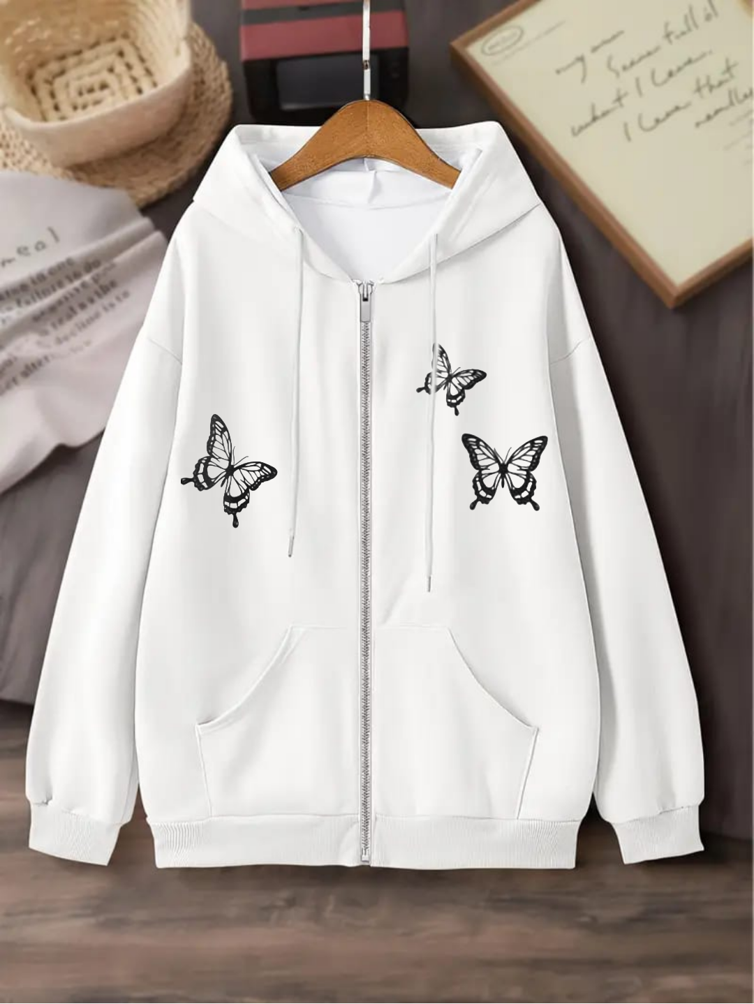 White zipper 3 butterfly