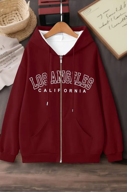 Maroon zipper loss Angeles